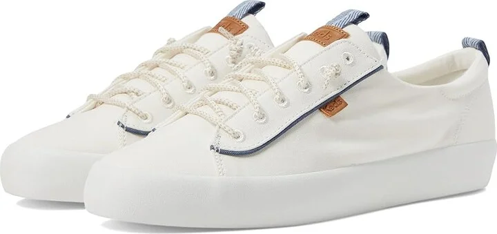 Keds Kickback Canvas Slip On Women's Shoes Nautical White/Navy : 9.5 B - Medium, Canvas/Cotton