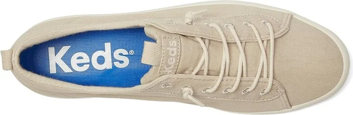 Keds Kickback Canvas Slip On Women's Shoes Oatmeal Washed Twill : 7.5 B - Medium, Canvas/Cotton - Image 2