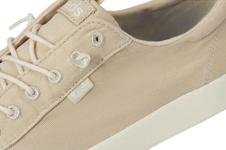 Keds Kickback Canvas Slip On Women's Shoes Oatmeal Washed Twill : 7.5 B - Medium, Canvas/Cotton - Image 7