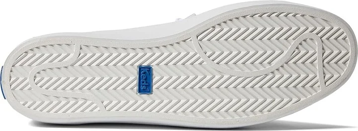 Keds Kickback Leather Slip On Women's Shoes White 1 : 6 B - Medium, Canvas - Image 3