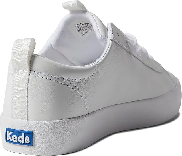 Keds Kickback Leather Slip On Women's Shoes White 1 : 6 B - Medium, Canvas - Image 4