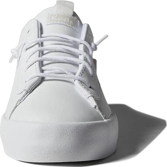 Keds Kickback Leather Slip On Women's Shoes White 1 : 6 B - Medium, Canvas - Image 5