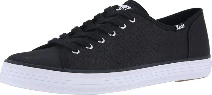 Keds Kickstart Lace Up Women's Lace up casual Shoes Black : 5 B - Medium, Canvas - Image 2