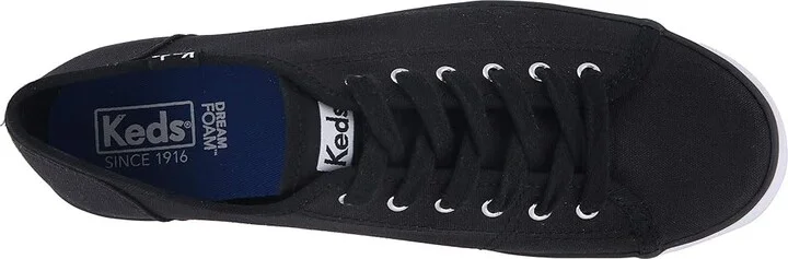 Keds Kickstart Lace Up Women's Lace up casual Shoes Black : 5 B - Medium, Canvas - Image 3