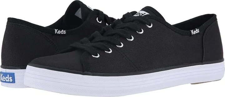 Keds Kickstart Lace Up Women's Lace up casual Shoes Black : 5 B - Medium, Canvas