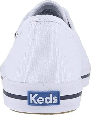 Keds Kickstart Lace Up Women's Lace up casual Shoes White : 5 B - Medium, Canvas - Image 5