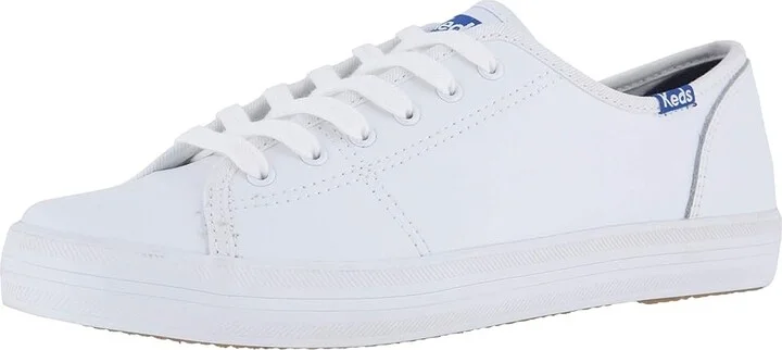 Keds Kickstart Lace Up Women's Lace up casual Shoes White/Blue : 5 B - Medium, Leather - Image 2