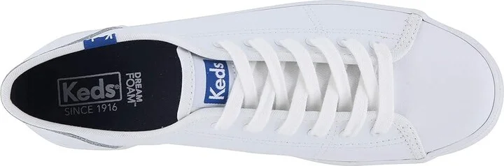 Keds Kickstart Lace Up Women's Lace up casual Shoes White/Blue : 5 B - Medium, Leather - Image 3