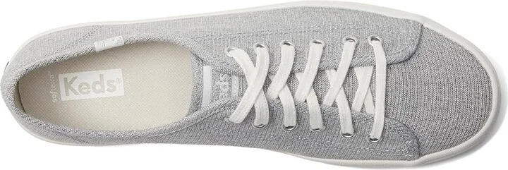 Keds Kickstart Lace Up Women's Shoes Silver Textile : 7.5 B - Medium - Image 2