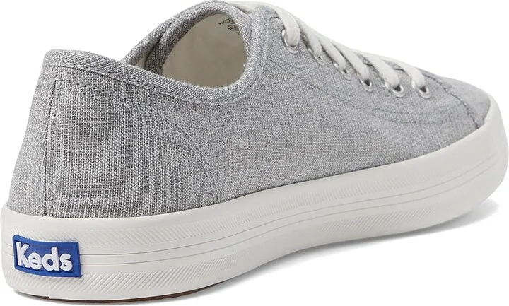 Keds Kickstart Lace Up Women's Shoes Silver Textile : 7.5 B - Medium - Image 4