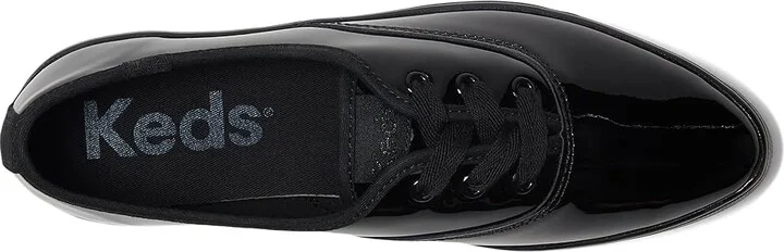 Keds Point Lace Up Women's Shoes Black/Black Patent Leather : 6 B - Medium, Canvas - Image 2