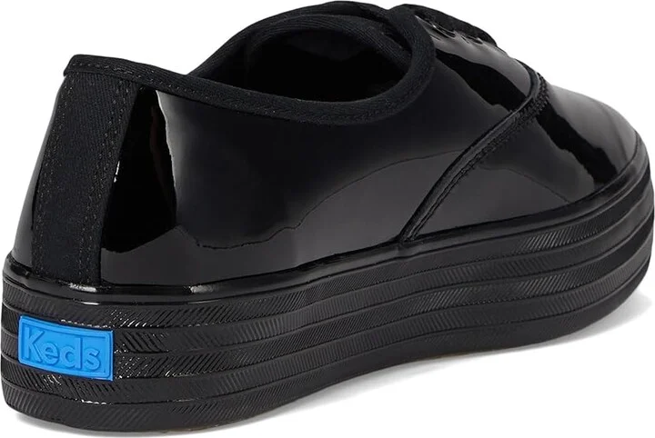 Keds Point Lace Up Women's Shoes Black/Black Patent Leather : 6 B - Medium, Canvas - Image 4