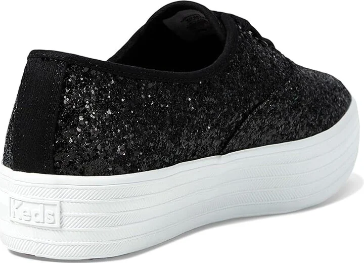 Keds Point Lace Up Women's Shoes Black Glitter : 10 B - Medium, Canvas - Image 4