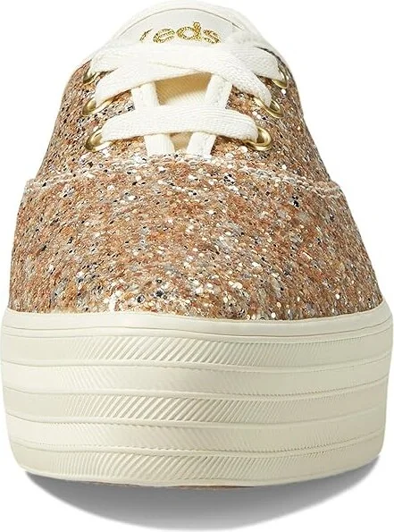 Keds Point Lace Up Women's Shoes Gold Glitter : 9 B - Medium, Canvas - Image 5