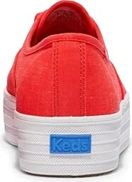 Keds Point Lace-Up Women's Shoes Red Linen : 6.5 B - Medium - Image 4