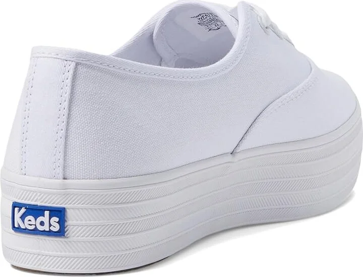 Keds Point Lace Up Women's Shoes White Canvas : 10 B - Medium - Image 4