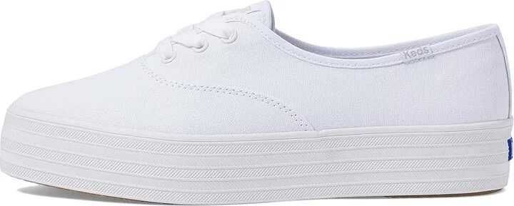 Keds Point Lace Up Women's Shoes White Canvas : 10 B - Medium - Image 6