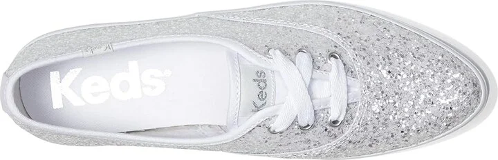Keds Point Lace Up Women's Shoes White Glitter : 9.5 B - Medium, Canvas - Image 2