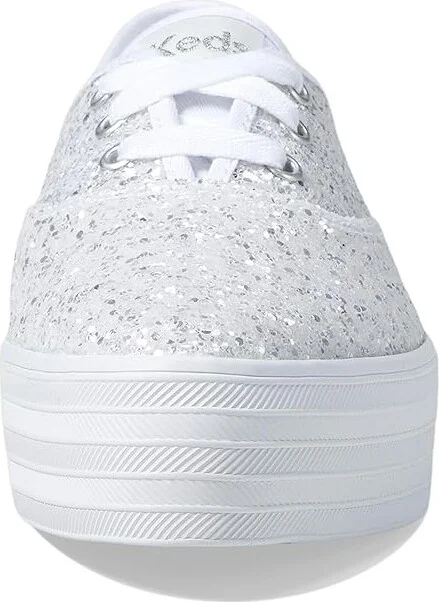 Keds Point Lace Up Women's Shoes White Glitter : 9.5 B - Medium, Canvas - Image 5