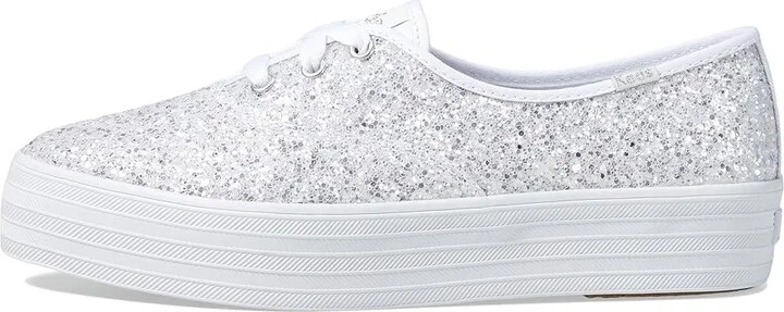 Keds Point Lace Up Women's Shoes White Glitter : 9.5 B - Medium, Canvas - Image 6