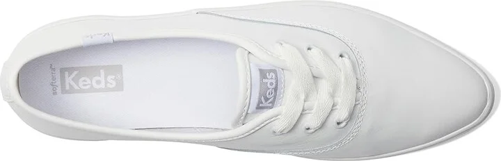 Keds Point Lace Up Women's Shoes White Leather : 9 B - Medium, Canvas - Image 2
