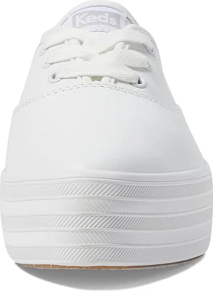 Keds Point Lace Up Women's Shoes White Leather : 9 B - Medium, Canvas - Image 5