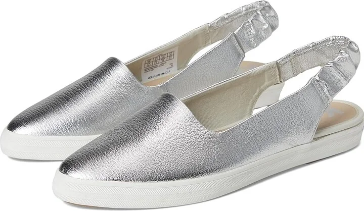 Silver Washed Metallic Suede