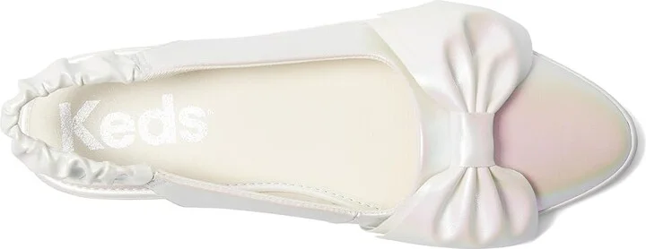 Keds Point Slingback Women's Shoes Snow White / Iridescent Leather : 7 B - Medium - Image 2