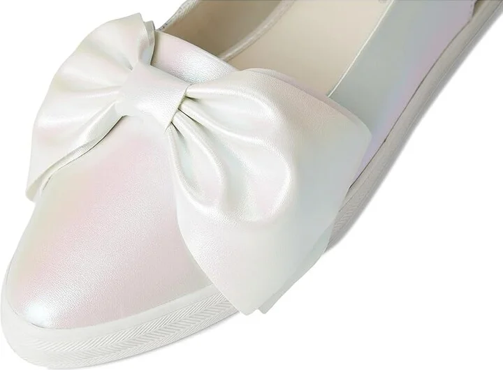 Keds Point Slingback Women's Shoes Snow White / Iridescent Leather : 7 B - Medium - Image 7
