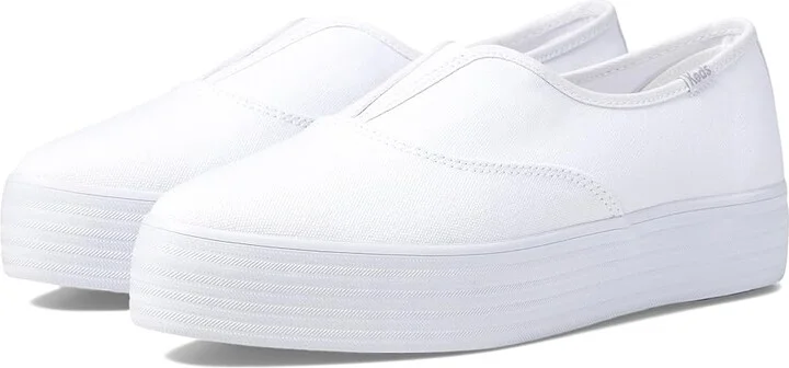 Keds Point Slip On Women's Shoes White Canvas : 8.5 B - Medium