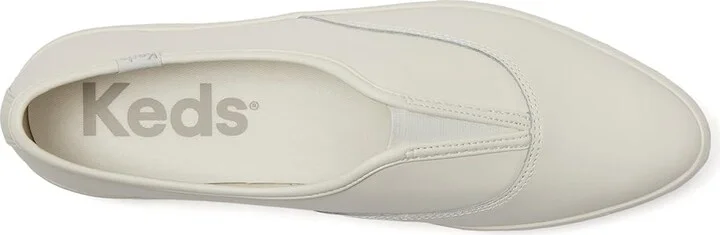 Keds Point Slip On Women's Shoes White Leather : 5 B - Medium, Canvas - Image 2