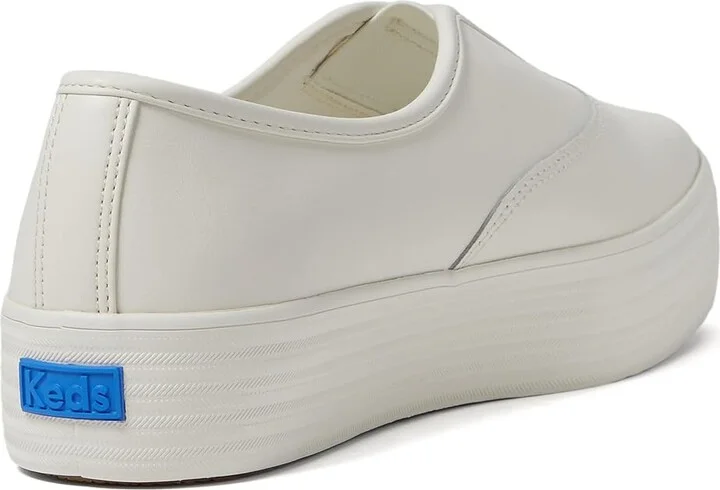 Keds Point Slip On Women's Shoes White Leather : 5 B - Medium, Canvas - Image 4