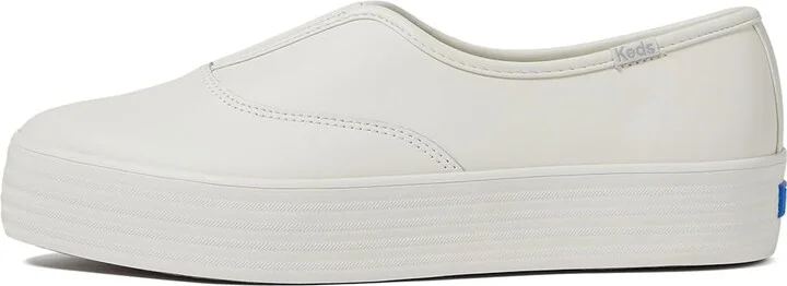 Keds Point Slip On Women's Shoes White Leather : 5 B - Medium, Canvas - Image 6
