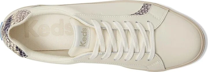 Keds Pursuit Lace Up Women's Shoes Egret / Snake Leather : 7.5 B - Medium - Image 2