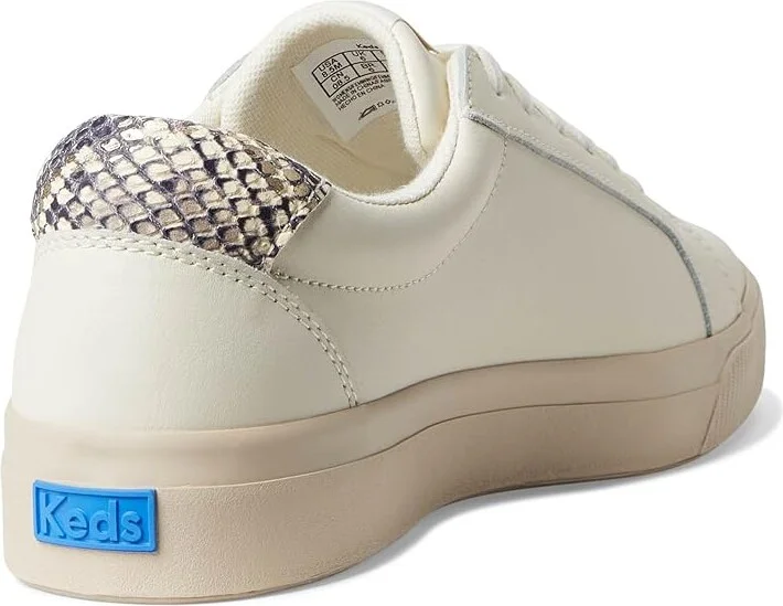 Keds Pursuit Lace Up Women's Shoes Egret / Snake Leather : 7.5 B - Medium - Image 4