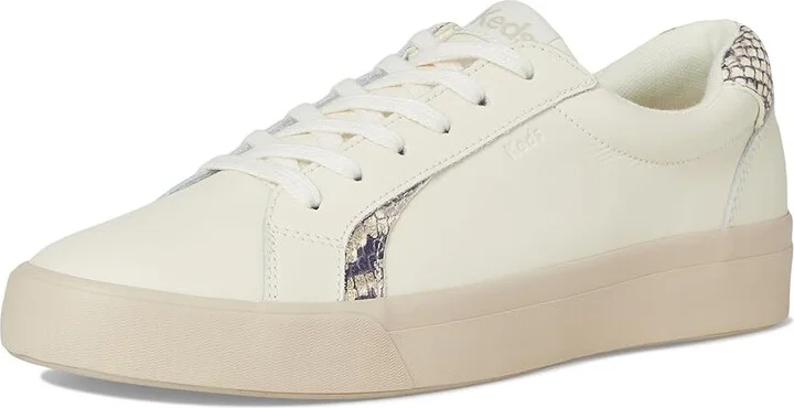 Keds Pursuit Lace Up Women's Shoes Egret / Snake Leather : 7.5 B - Medium - Image 5