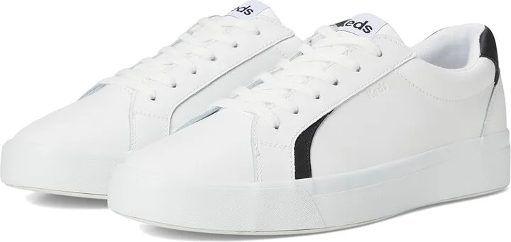 Keds Pursuit Lace Up Women's Shoes White / Black Leather : 6 B - Medium