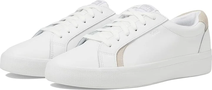 Keds Pursuit Lace Up Women's Shoes White/Blush Leather : 7.5 D - Wide
