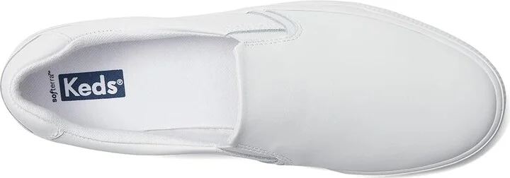 Keds Pursuit Slip On Women's Shoes White Leather : 5.5 B - Medium, Textile - Image 2