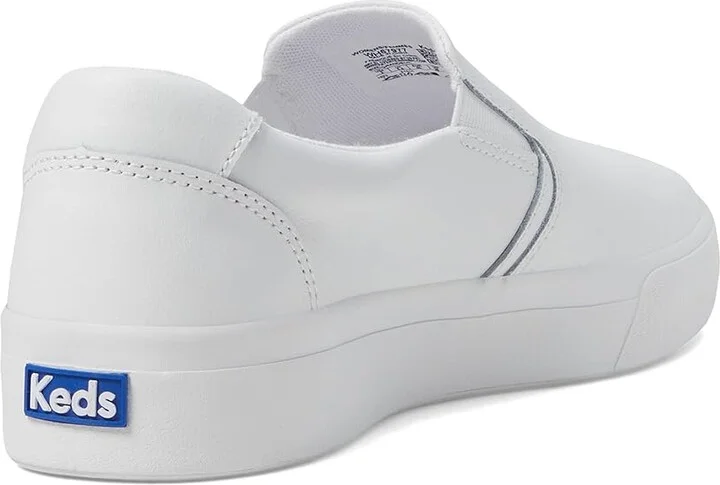 Keds Pursuit Slip On Women's Shoes White Leather : 5.5 B - Medium, Textile - Image 4
