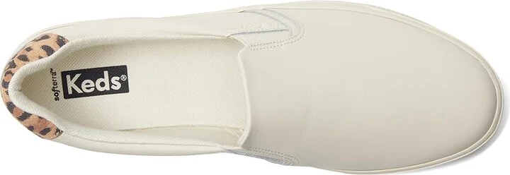 Keds Pursuit Slip On Women's Shoes White/Leopard Leather : 6.5 B - Medium, Textile - Image 2