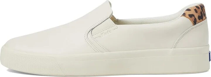 Keds Pursuit Slip On Women's Shoes White/Leopard Leather : 6.5 B - Medium, Textile - Image 6