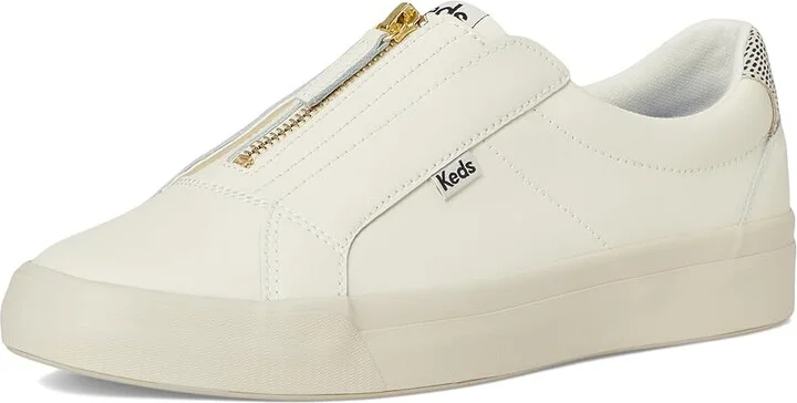 Keds Pursuit Zip Women's Shoes Egret/Black Leather : 9.5 B - Medium - Image 5