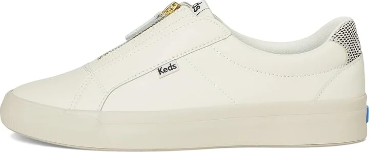 Keds Pursuit Zip Women's Shoes Egret/Black Leather : 9.5 B - Medium - Image 6