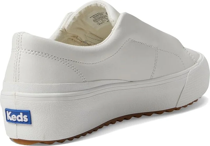 Keds Remi Leather Slip On Women's Shoes Snow White Leather : 5 B - Medium, Leather/Synthetic - Image 4