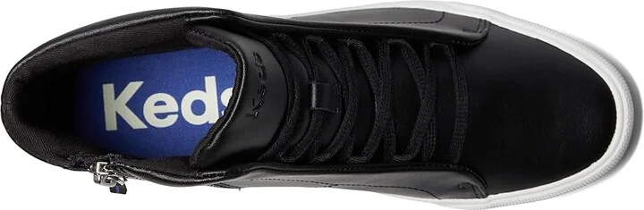 Keds Remi Mid Bootie Women's Shoes Black Leather : 8.5 B - Medium, Canvas - Image 2