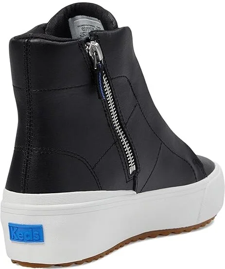 Keds Remi Mid Bootie Women's Shoes Black Leather : 8.5 B - Medium, Canvas - Image 4