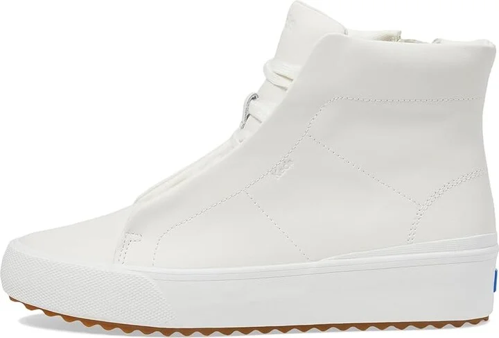 Keds Remi Mid Bootie Women's Shoes Off-White Leather : 8 B - Medium, Canvas - Image 6