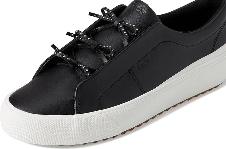Keds Remi Mini Bow Women's Shoes Black Leather : 7 B - Medium, Rubber - Image 7