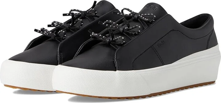 Keds Remi Mini Bow Women's Shoes Black Leather : 7 B - Medium, Rubber